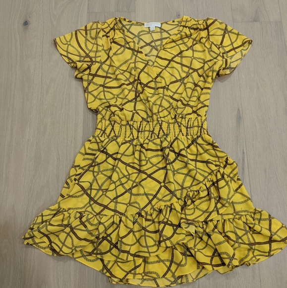 Michael Kors Golden yellow mini dress - Picture 1 of 8